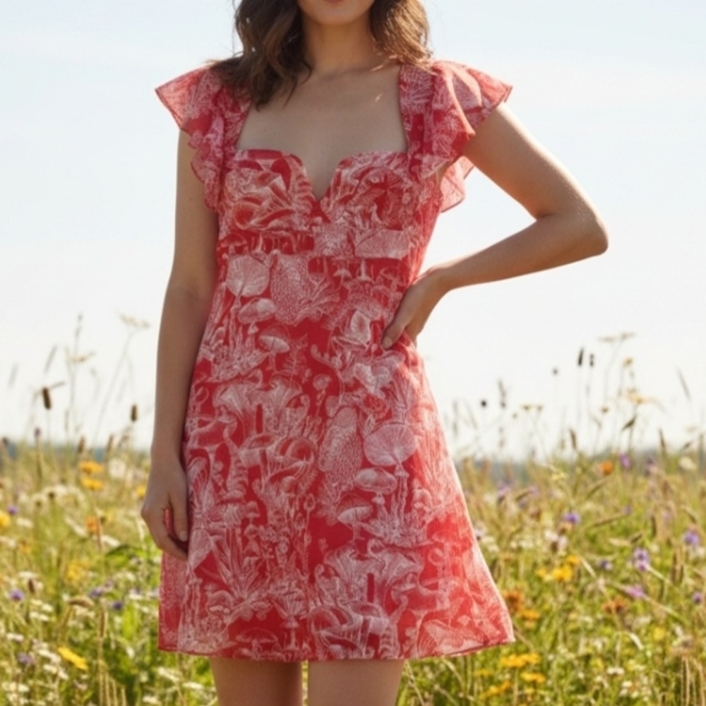 Stella McCartney Red and White Dress
